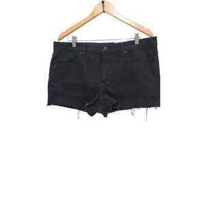Universal Thread High-Rise Shortie Shorts Size 16 Black Denim Comfort Stretch Fi